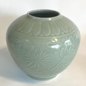 Exquisite Vintage Large Chinese Celadon Glaze Vase - Etsy