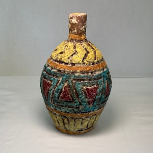 Mid-Century Italian Brutalist Lava Glaze Vase