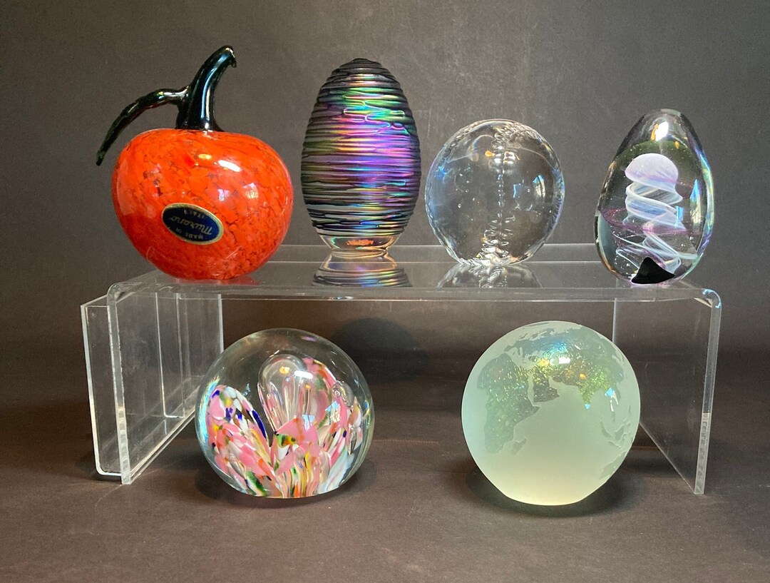 Your Collection Starts Here Set of 6 Luminous Vintage Paperweights