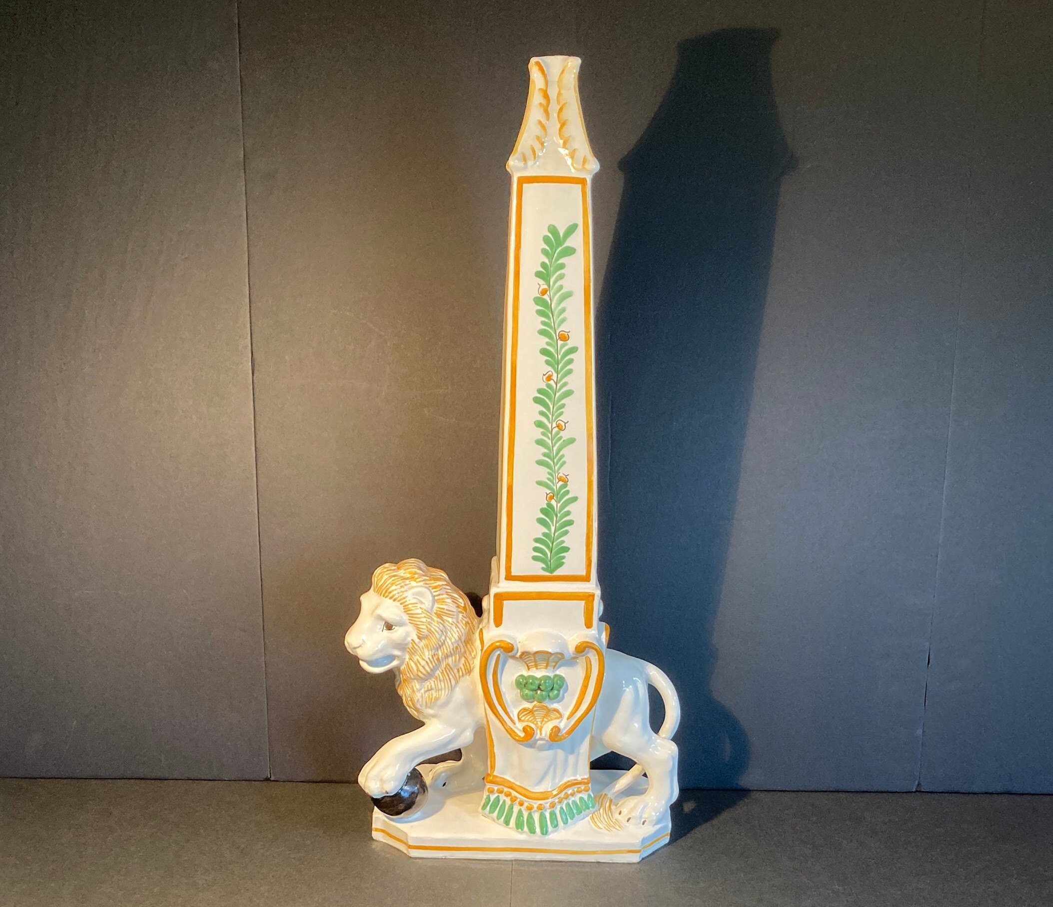 Rare Pristine Mid-century Renaissance Revival Italian Majolica