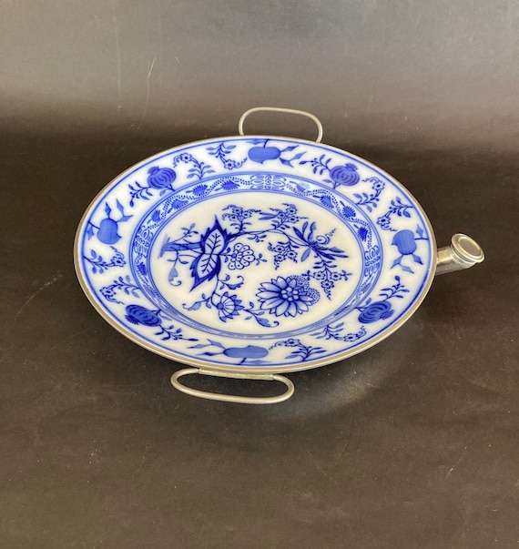 Outstanding Antique Meissen Blue Onion Pattern WMF Germany Tin