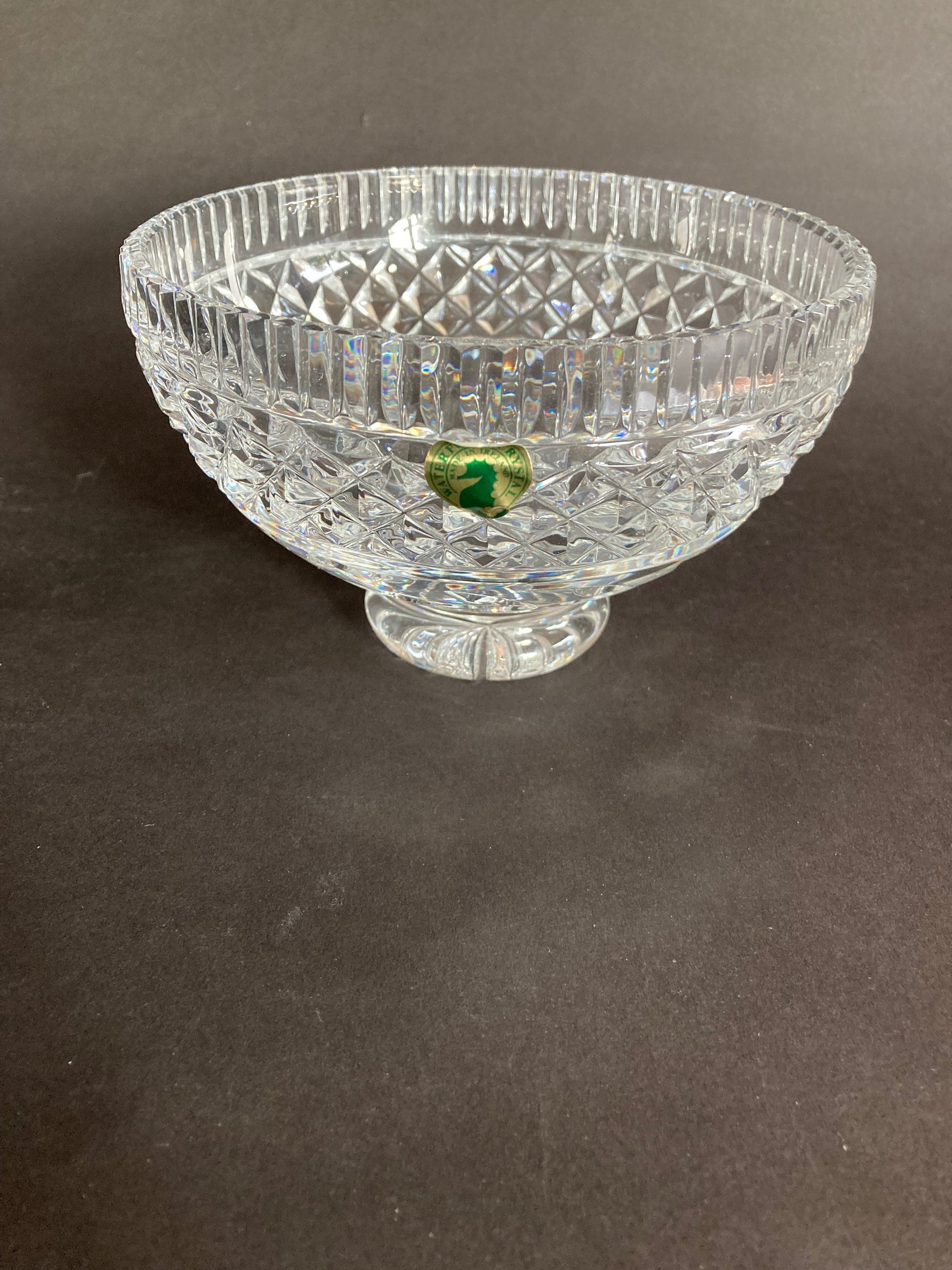 Exquisite Waterford Irish Lace Footed Crystal Bowl