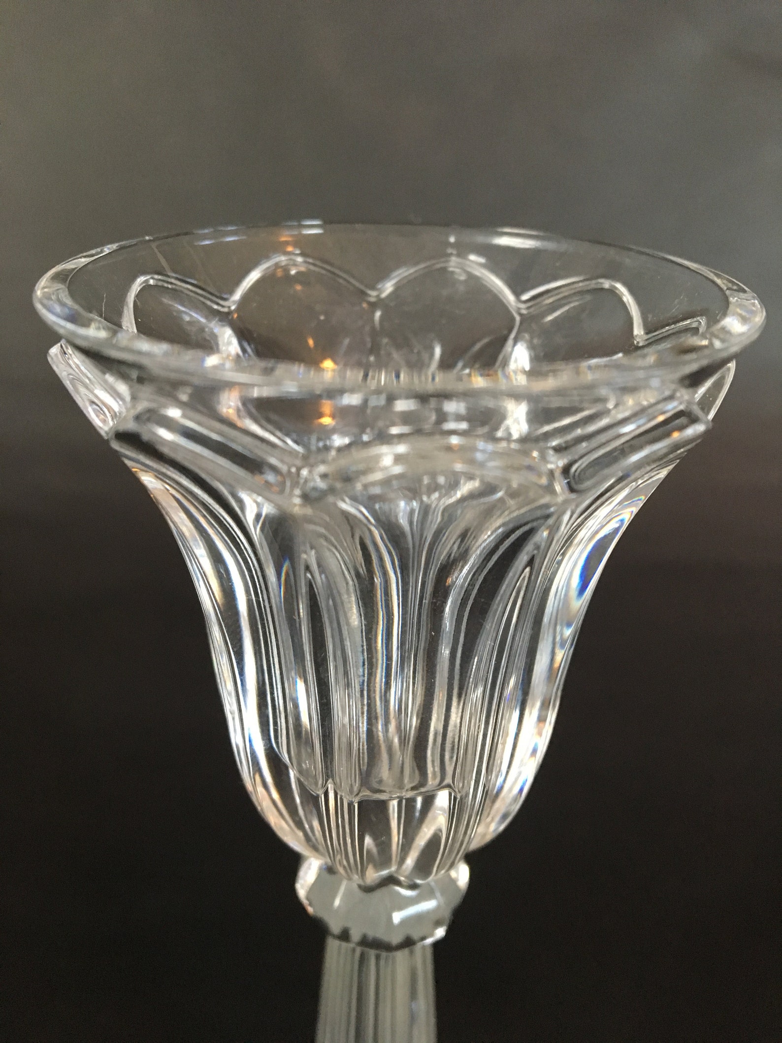 Vintage Oneida Germany Flawless Crystal Candlestick Holders Etsy