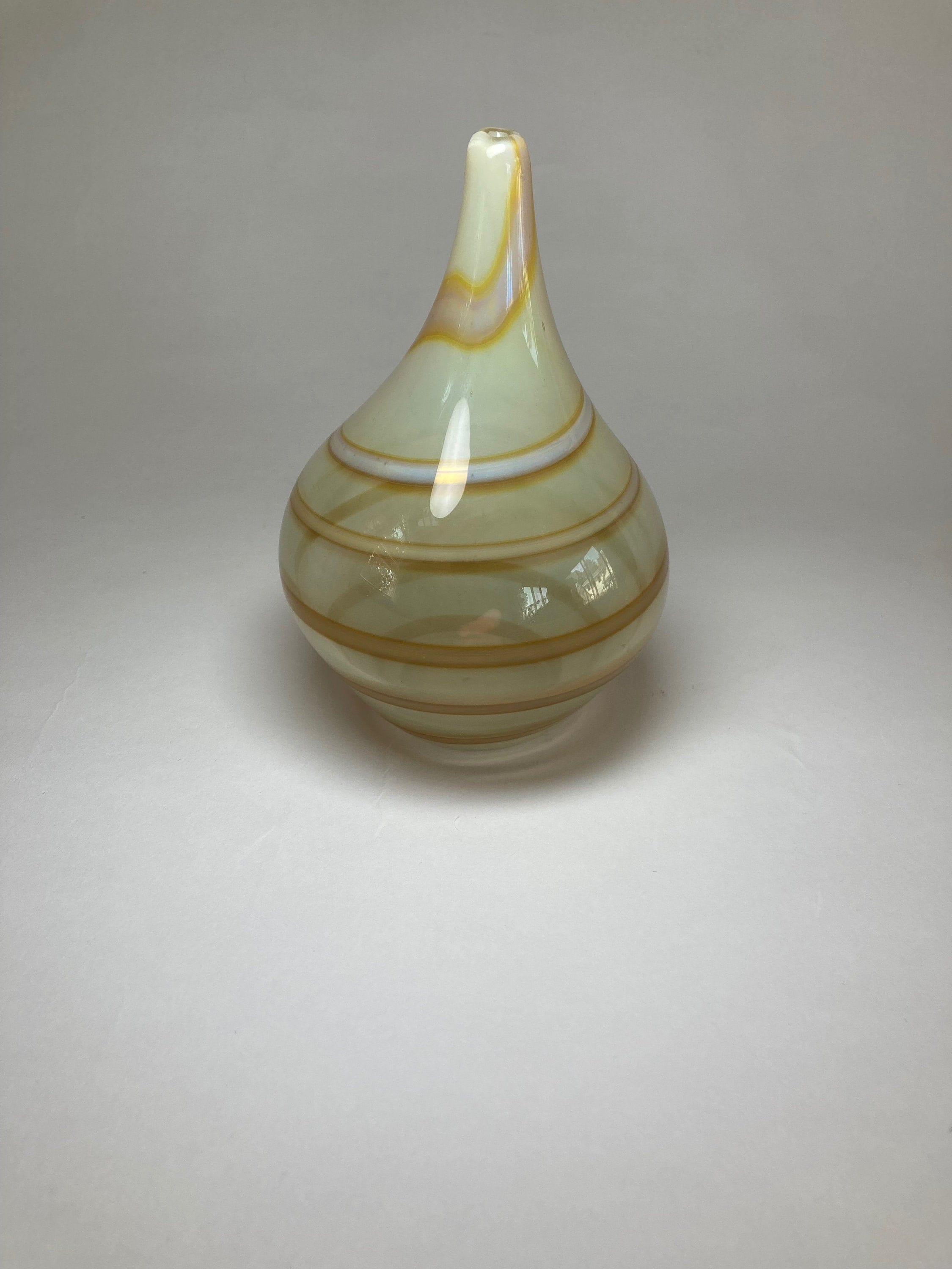 Mid-Century Rfag Rochester Folk Art Guild Signed Feather Vase