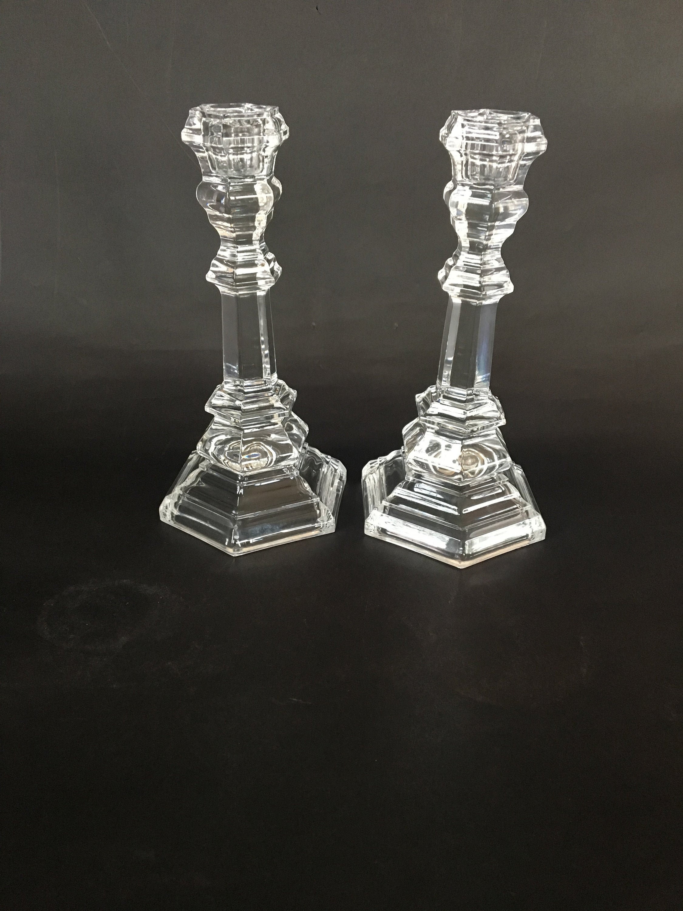 Tiffany & Co. Plymouth Crystal Candle Holders Etsy
