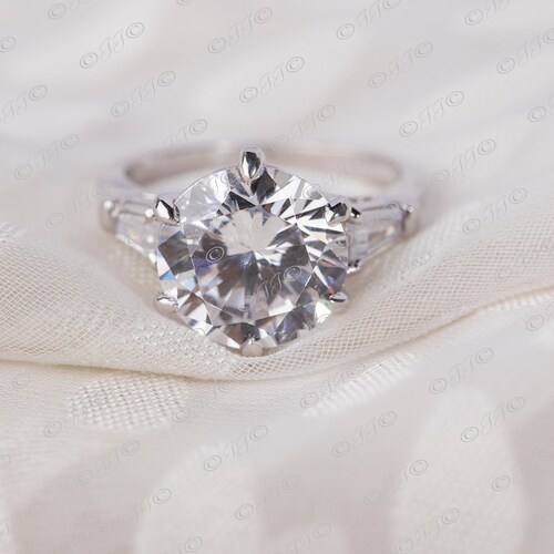 2 CT Round Cut Diamond Ring,925 Sterling Silver Ring,CZ Solitaire Ring, Gift for shops her,CZ Proposal Ring,Silver Engagement Ring,Birthday Gift