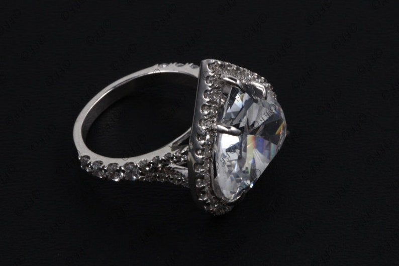 5.64 CT Heart Shaped Ring,Proposal Silver Ring,Gift,Gift For Her,Sterling Silver Ring,CZ Studded Ring,Prong Setting Ring,Birthday Gift.
