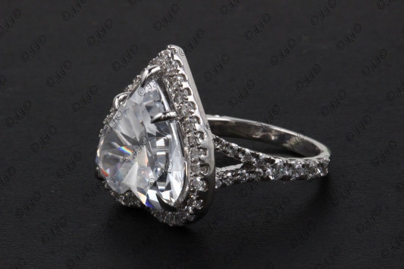 5.64 CT Heart Shaped Ring,Proposal Silver Ring,Gift,Gift For Her,Sterling Silver Ring,CZ Studded Ring,Prong Setting Ring,Birthday Gift.