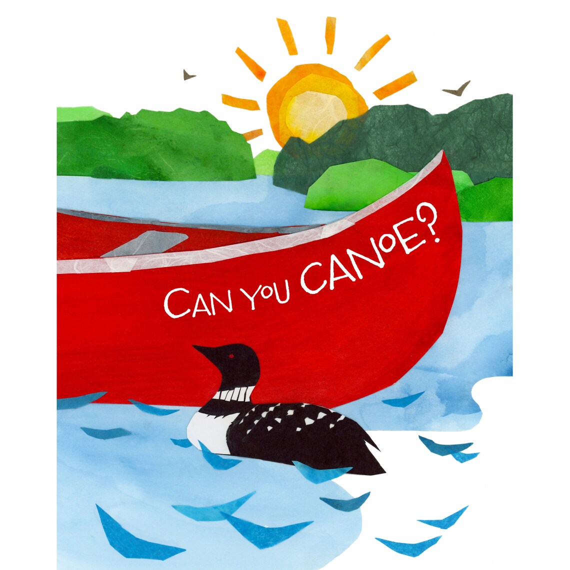 Canoe Art Print for Kids and Nursery Custom Art Prints Etsy