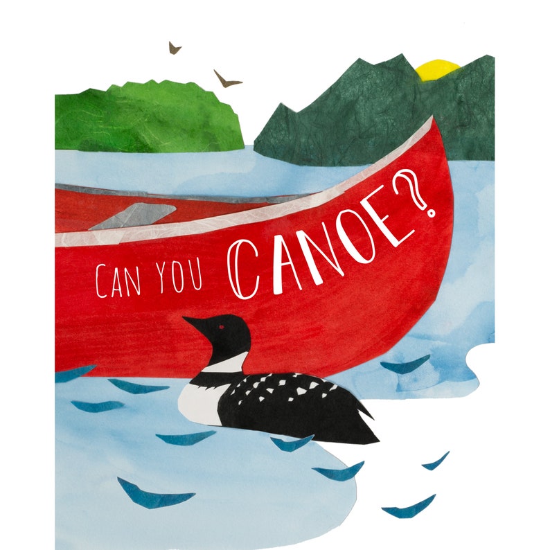 Canoe Art Print for Kids and Nursery Custom Art Prints Etsy
