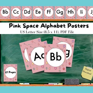 Klasposters, alfabetposters, klasdecor, alfabet afdrukbaar, muuralfabet, kleuterklas, kleurrijk klaslokaal, ABC's