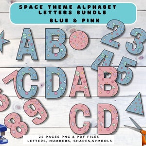 Bulletin Board Letters, PDF, PNG Space Theme, Poster Letters, Bulletin Letters, Classroom Decor, Letter Bulletin Board, Printable Letters