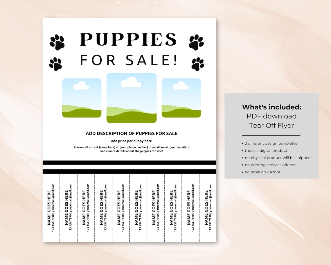 Image 11 for Puppy For Sale Flyer Templates