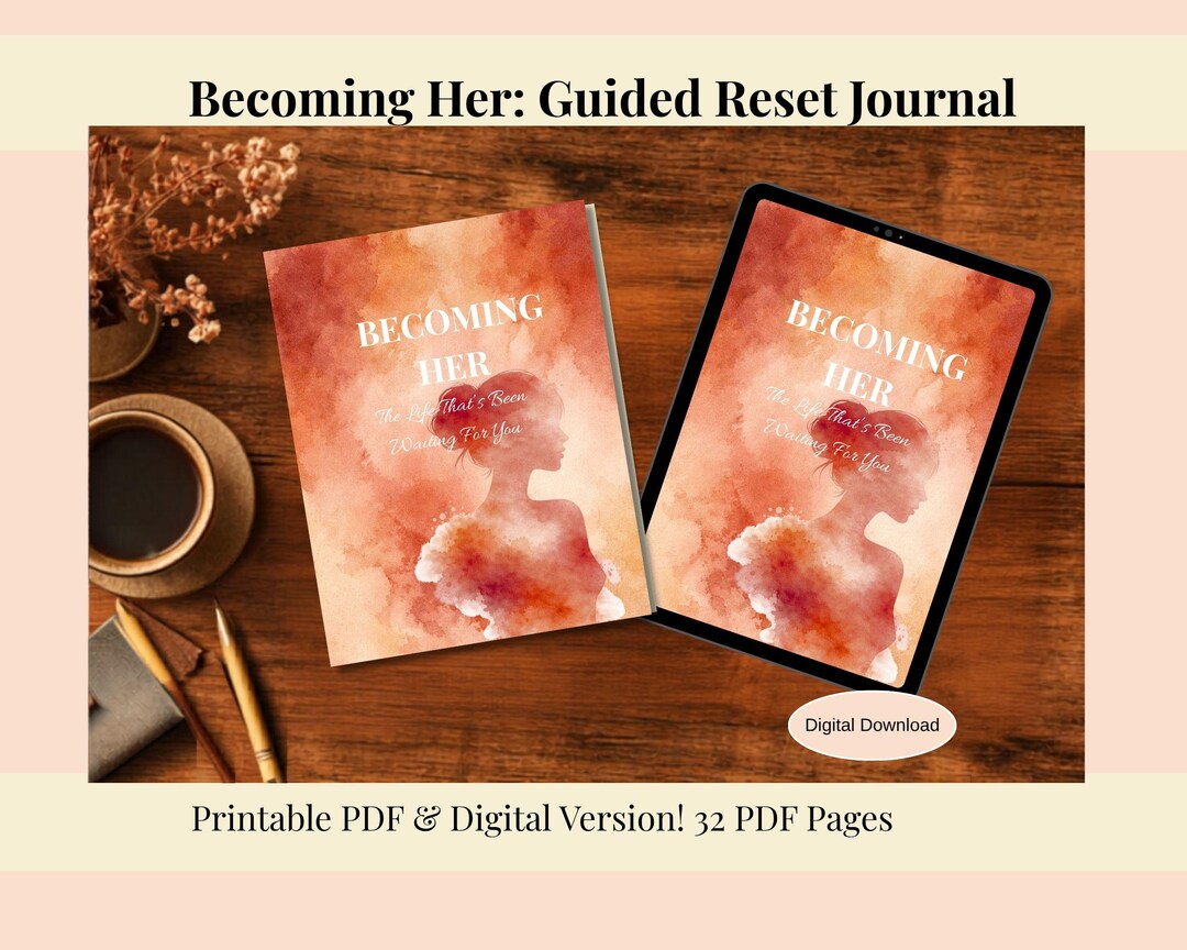 Becoming Her Journal, Guided Reset Journal for Women, Self Discovery ...