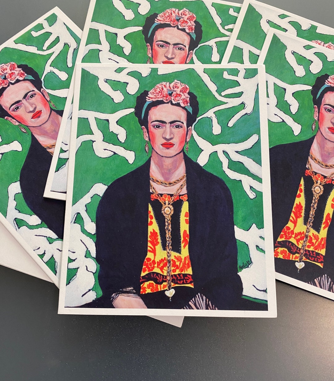 Frida Kahlo Blank Note Cards Set of 5 Cards and Envelopes - Etsy UK