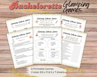 Bachelorette Glamping Games: Scavenger Hunt, Drinking Games (Digital Download)