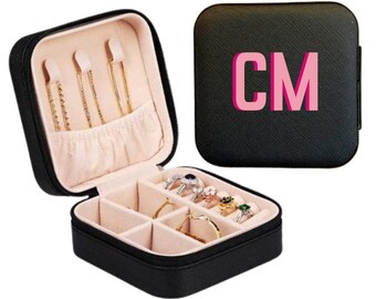 Personalized Travel Jewelry Box, Bridesmaid Proposal Gift