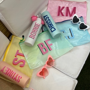 Personalized Wet Dry Cosmetic Toiletry Pool Bag imagem 6