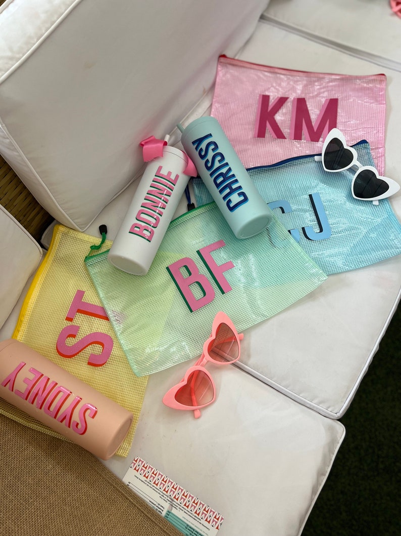 Personalized Wet Dry Cosmetic Toiletry Pool Bag imagem 6