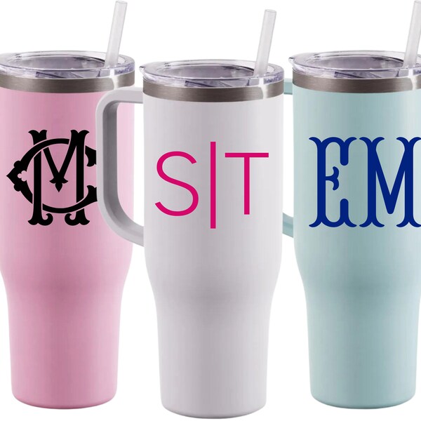 Monogram for Stanley Cup Etsy