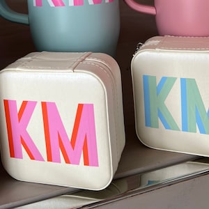 Shadow Monogram Travel Jewelry Case - Personalized Gift