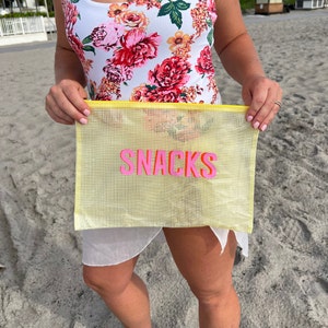 Beach Bag Shadow Monogram Pool Bag | Large - Bridesmaids Wedding Custom Bachelorette Name School Everyday