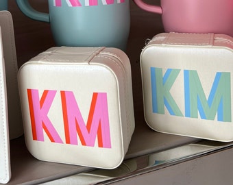 Personalized Travel Jewelry Box, Bridesmaid Gift, Ring Case
