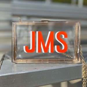 Concert Clutch Bag, Clear Stadium Bag, Clear Concert Purse, Clear Bag with Strap, Varsity Letter Patches, Adhesive Patches