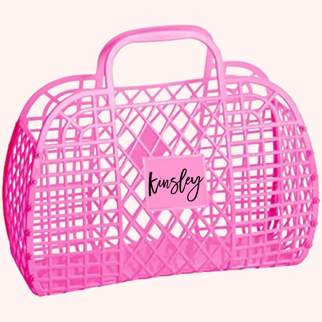 Personalized Jelly Bag, Plastic Straw Clutch, Gift for Her, Flower Girl ...