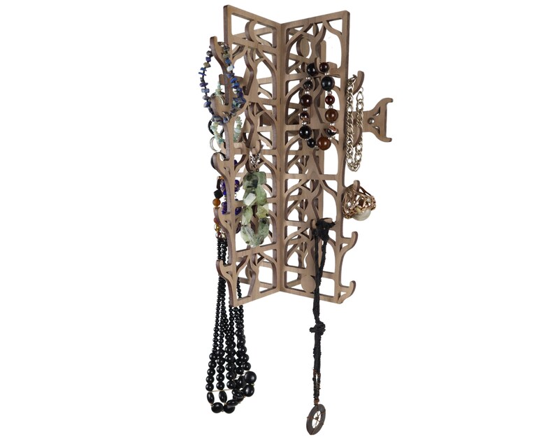 Wall Mounted Jewelry Organizer - Dancer- Walnut