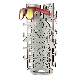Medusa Rotating Sunglasses Rack - 20-Pair - White