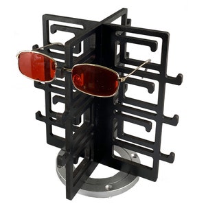 12 ct Wood Rotating Sunglasses Rack