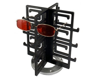 12 ct Wood Rotating Sunglasses Rack
