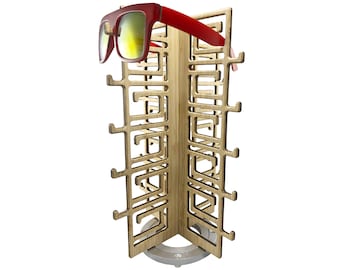 20 ct Bamboo Rotating Sunglasses Rack