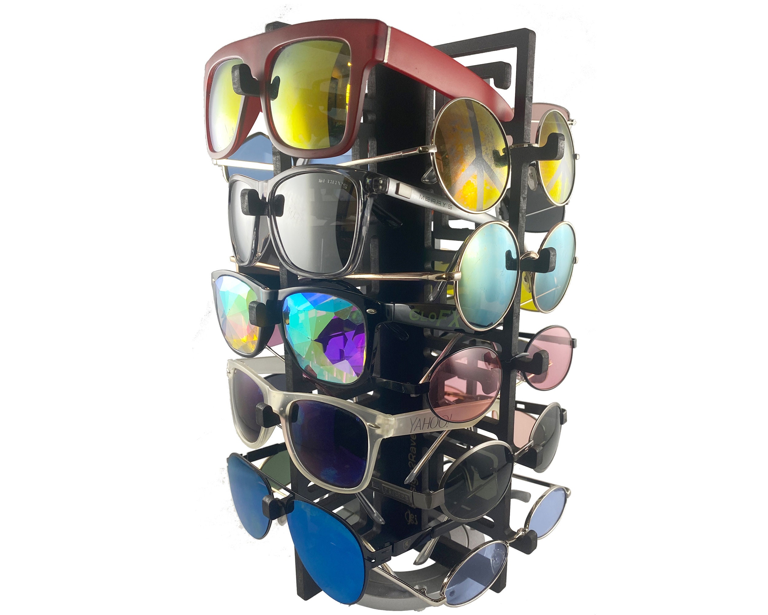20 Ct Wood Rotating Sunglasses Rack - Etsy