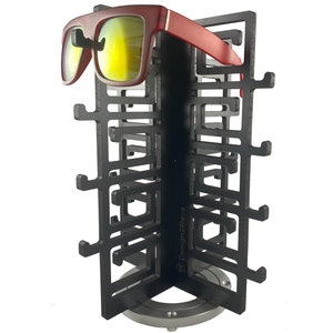 16 ct Wood Rotating Sunglasses Rack