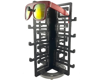 16 ct Wood Rotating Sunglasses Rack