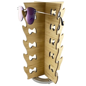 20 ct Bamboo Rotating Sunglasses Rack