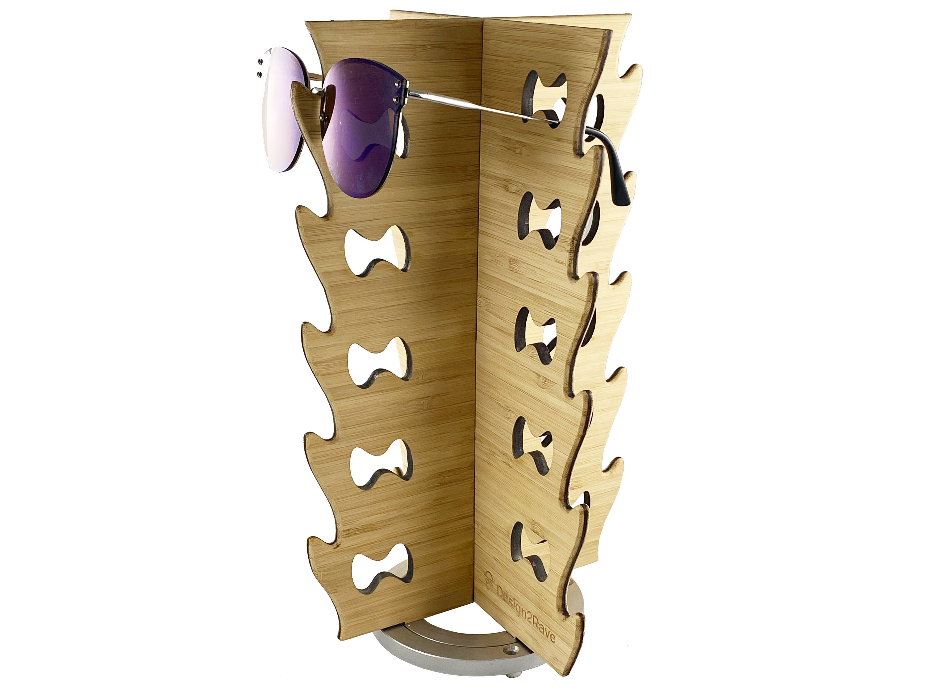 Accessoires Zonnebrillen & Eyewear Brillenstandaarden 12 ct Bamboo Rotating Sunglasses Rack 