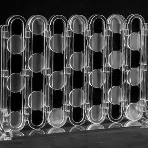 Acrylic Four In A Row Game - Clear Acrylic with Black and Frosted Game Pieces