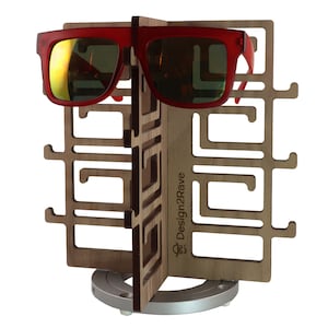 Soporte giratorio para gafas de sol de nogal (12 unidades) - Chinoiserie