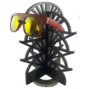 Rotating Sunglasses Rack - 12-Pair - Art Deco