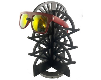 20 ct Bamboo Rotating Sunglasses Rack Accessoires Zonnebrillen & Eyewear Brillenstandaarden 