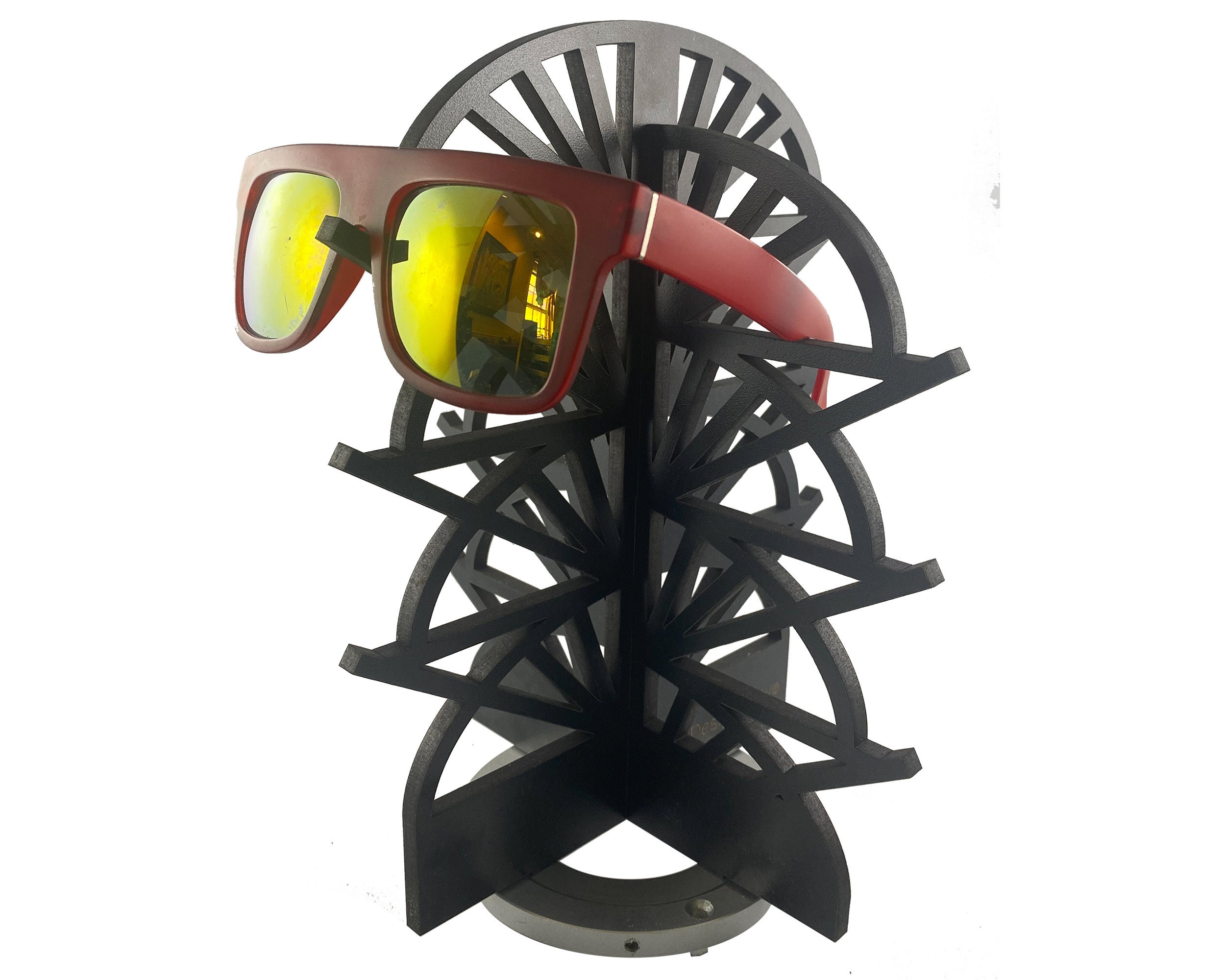 Rotating Sunglasses Rack - 12-Pair - Art Deco