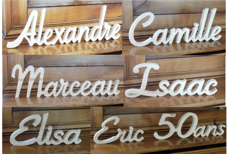 Pr?�nom bois Cadeau Naissance Anniversaire D?�coration mots - Etsy France