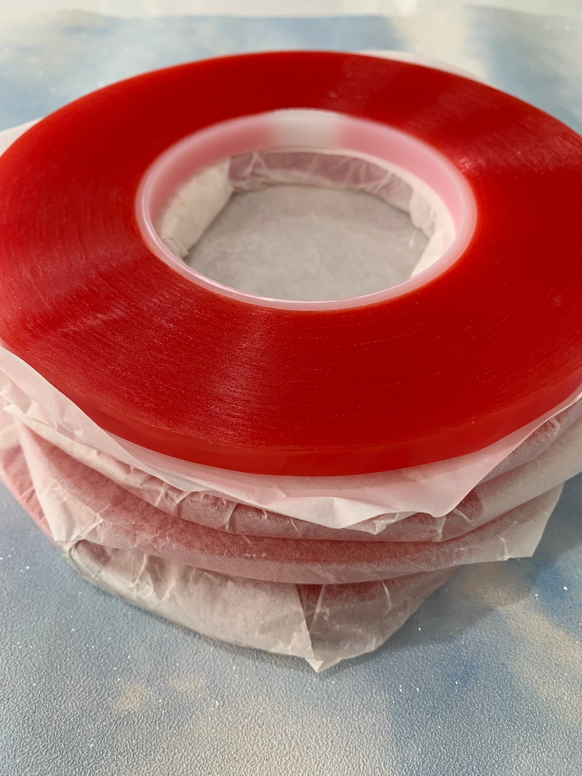 9mm Doublesided Selfadhesive Red Tesa Tape 50mtr Roll Etsy UK