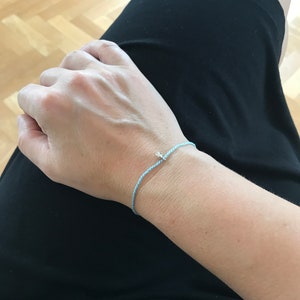 Armband natuurlijke zijde met 925 sterling zilveren hart filigree