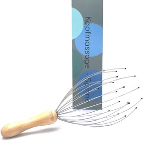 Head massager with wooden handle by cano-flow image 3