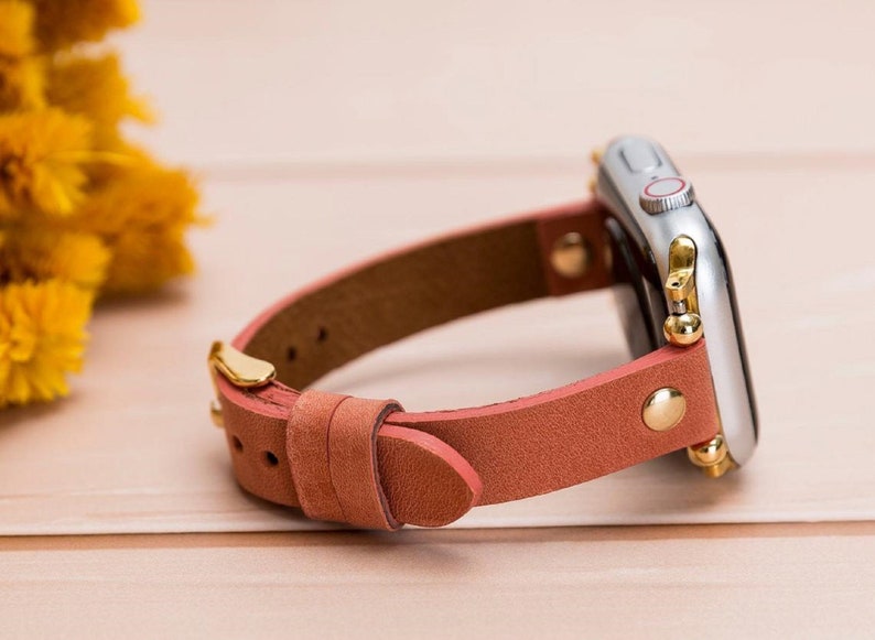 44mm 40mm 38mm 42mm Apple Watch Band Fitbit Versa 2 leather Etsy