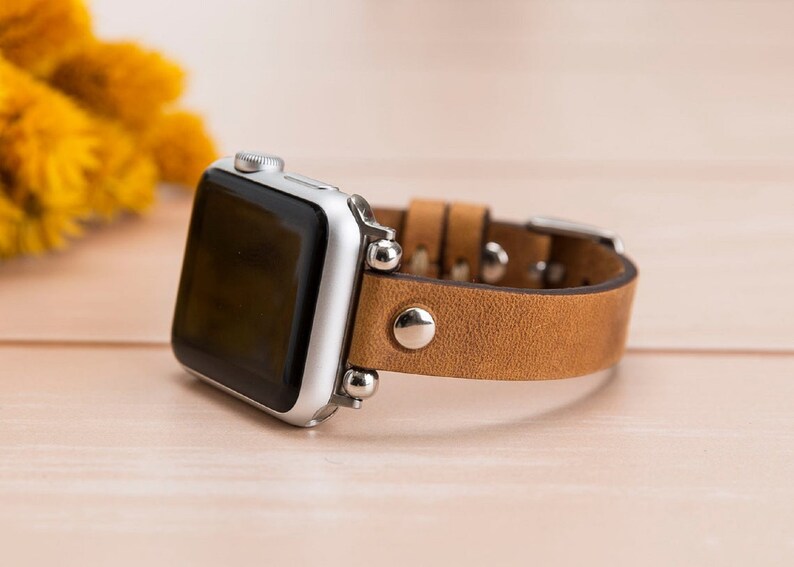 44mm 40mm 38mm 42mm Apple Watch Band Fitbit Versa 2 leather Etsy